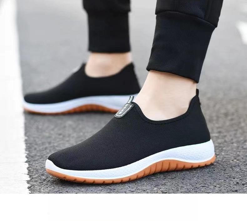 solid slip sneakers unisex trendy comfy non slip soft sole details 2