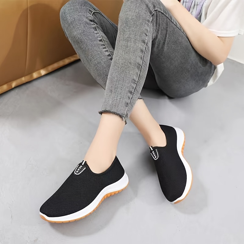 solid slip sneakers unisex trendy comfy non slip soft sole details 6