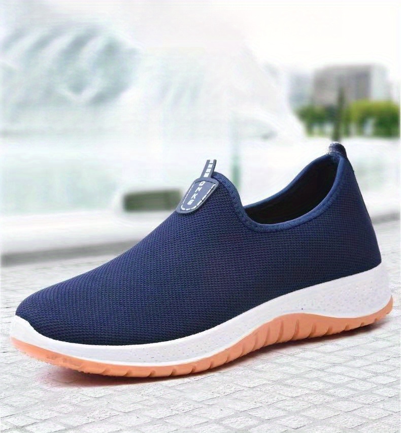 solid slip sneakers unisex trendy comfy non slip soft sole details 10