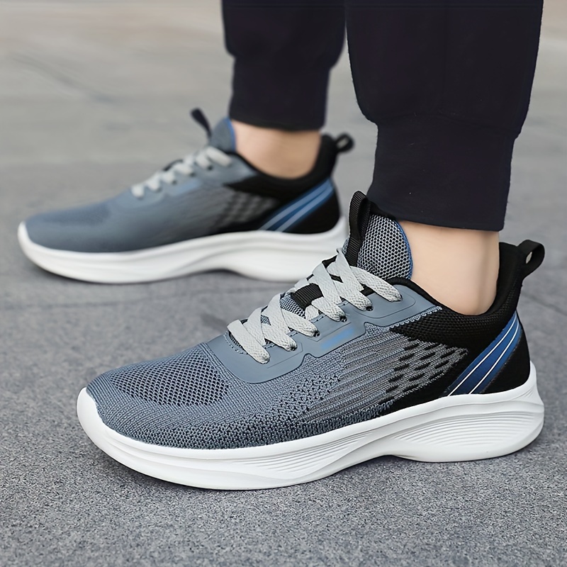 running shoes men s trendy woven knit breathable comfy non details 3